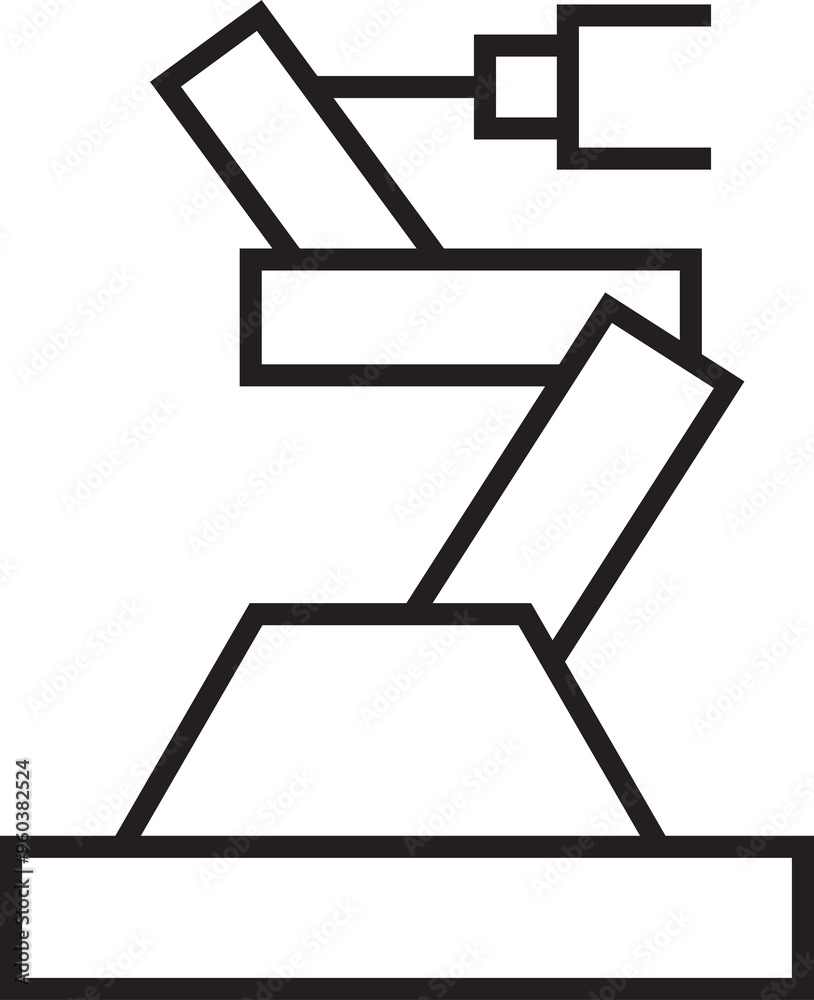 Industrial Robot Line Icon Industrial Robot Line Icon