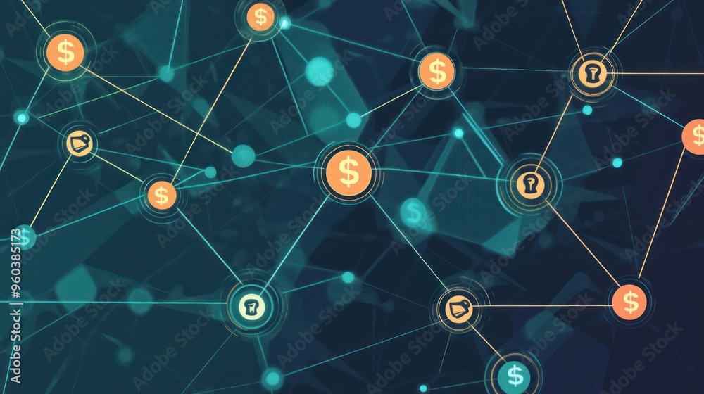 An illustration of a peer-to-peer lending network, visualizing connections between borrowers and lenders, digital nodes and lines showing financial transactions, dynamic and interconnected An illustration of a peer-to-peer lending network, visualizing connections between borrowers and lenders, digital nodes and lines showing financial transactions, dynamic and interconnected