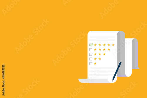 Evaluation or satisfaction feedback. Star ratings to evaluate business or product.	