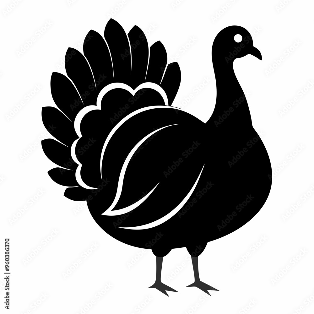 Fototapeta premium Turkey Black silhouette