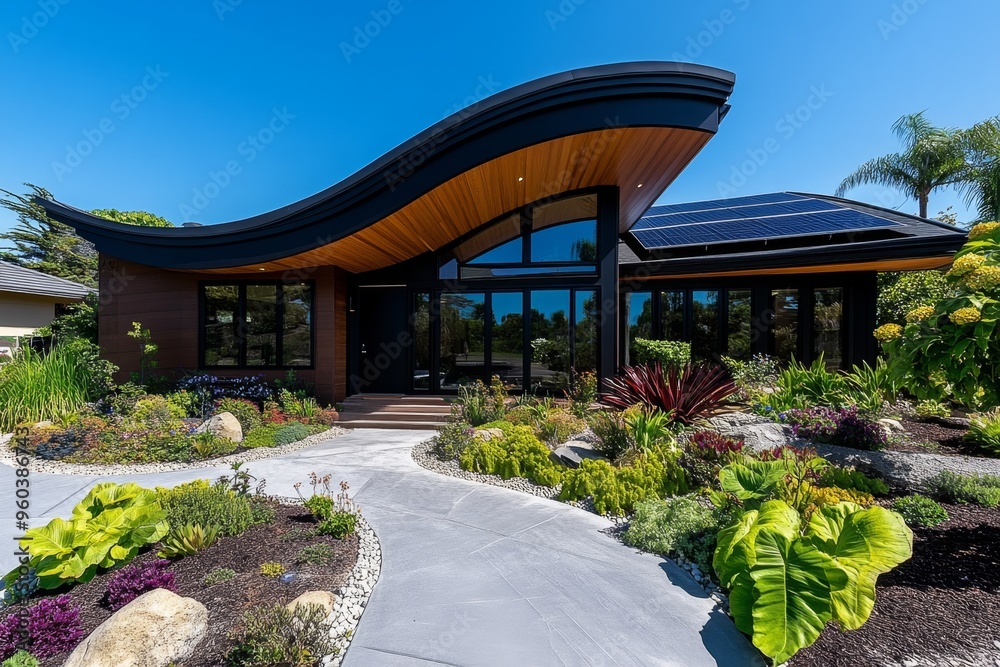 House, eco-friendly features, sustainable living includes solar panels, rainwater harvesting, and energy-efficient insulation House, eco-friendly features, sustainable living includes solar panels, rainwater harvesting, and energy-efficient insulation
