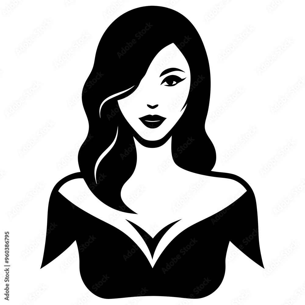 vector illustration of a woman’s silhouette vector illustration of a woman’s silhouette