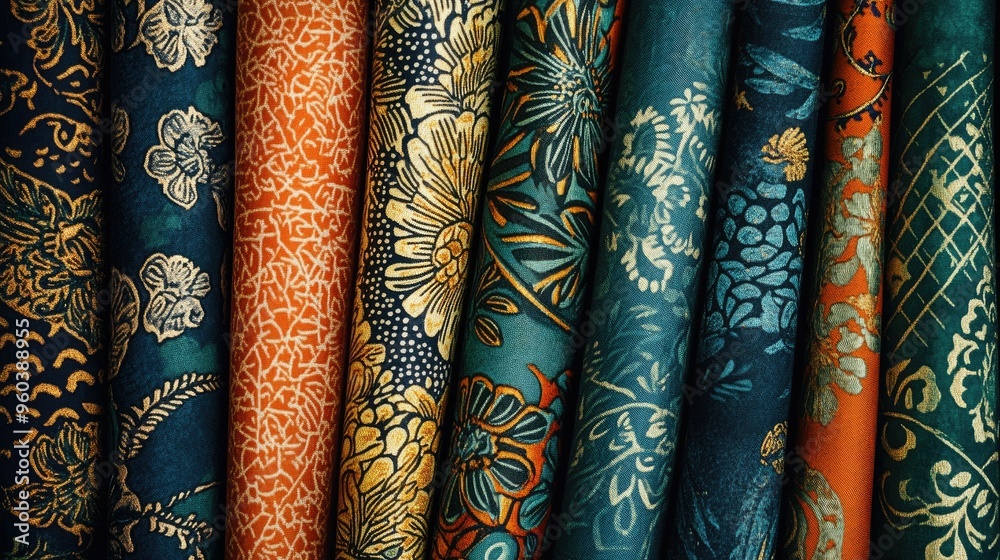 High-resolution Indonesian fabric patterns featuring detailed cultural motifs and vibrant hues, perfect for textiles and wallpapers High-resolution Indonesian fabric patterns featuring detailed cultural motifs and vibrant hues, perfect for textiles and wallpapers