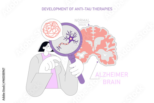 World Alzheimers Month. Flat Vector Illustration