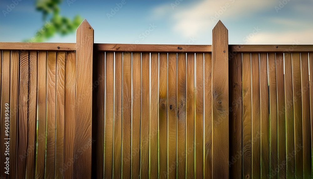 A wooden fence in the property, house enclosure A wooden fence in the property, house enclosure
