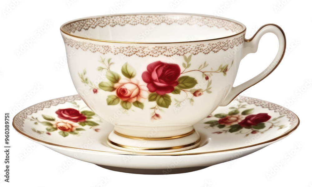 Fototapeta premium PNG Cup saucer mug tea.