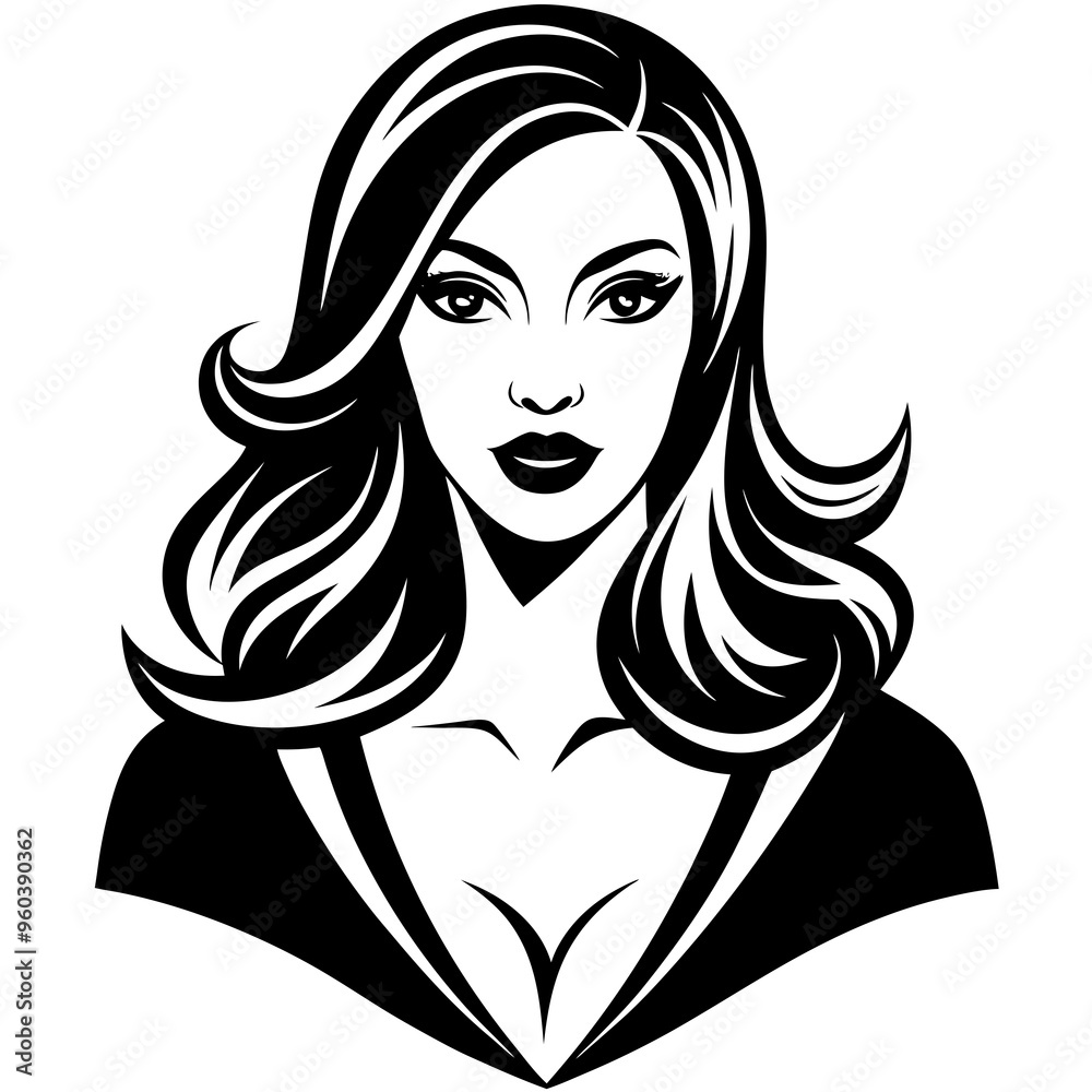 vector illustration of a woman’s silhouette vector illustration of a woman’s silhouette