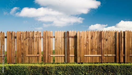 A wooden fence in the property, house enclosure