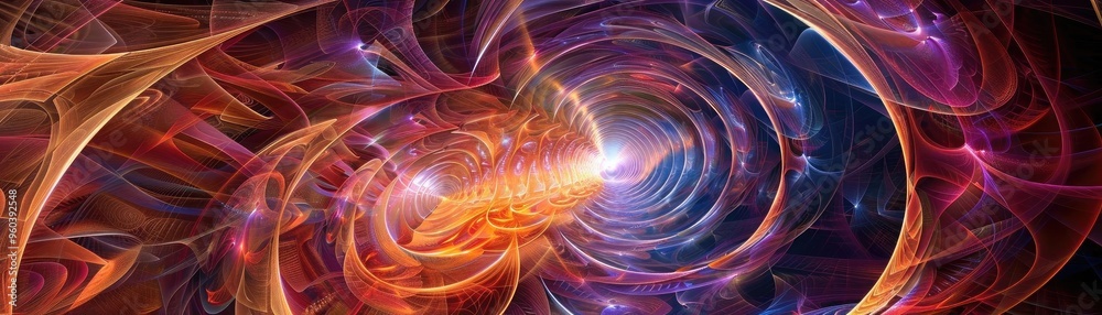 A vibrant swirl of colors and light representing cosmic energy and dynamic movement in the depths of space. A vibrant swirl of colors and light representing cosmic energy and dynamic movement in the depths of space.