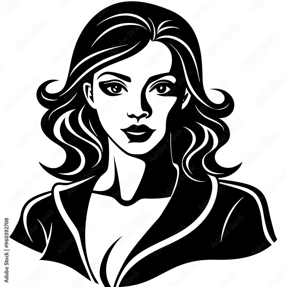 vector illustration of a woman’s silhouette vector illustration of a woman’s silhouette