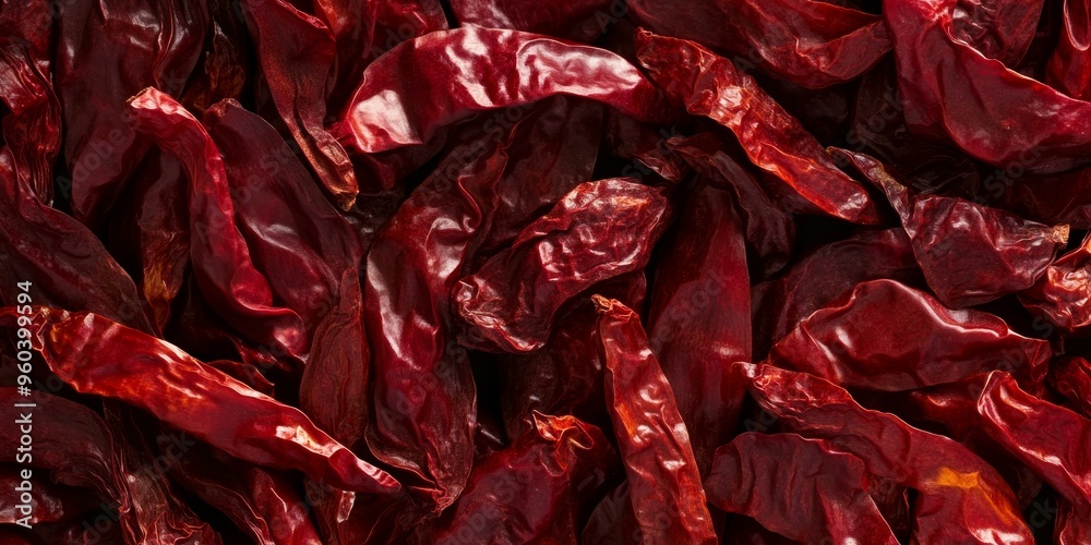 Dried red chili peppers close up. Dried red chili peppers close up.
