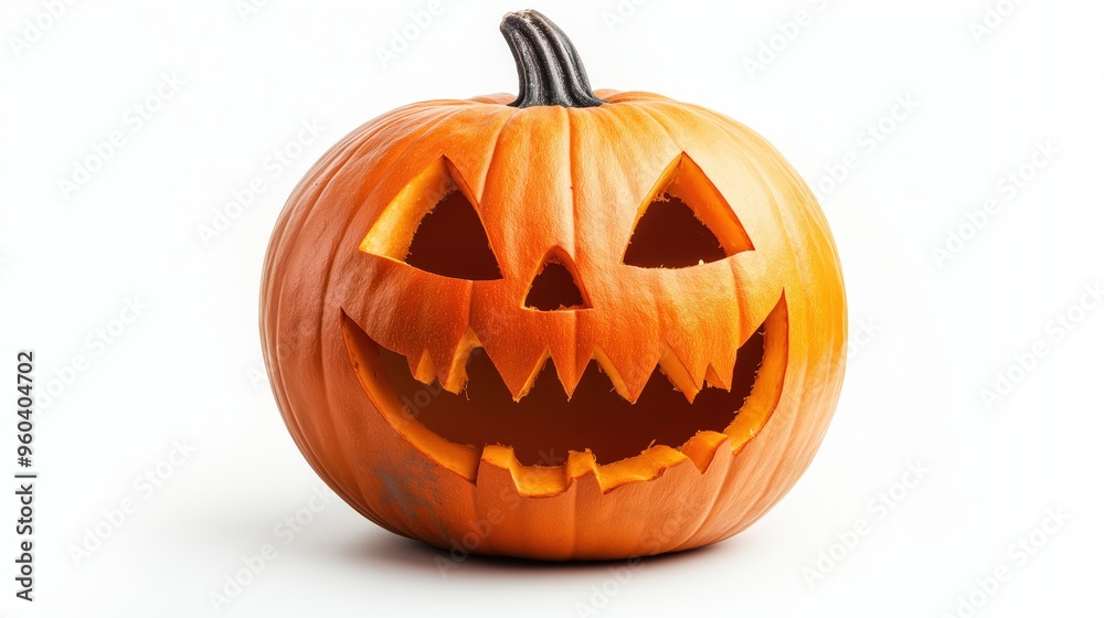 Halloween isolated stock photo on white background. Jack o lantern. Pumpkin