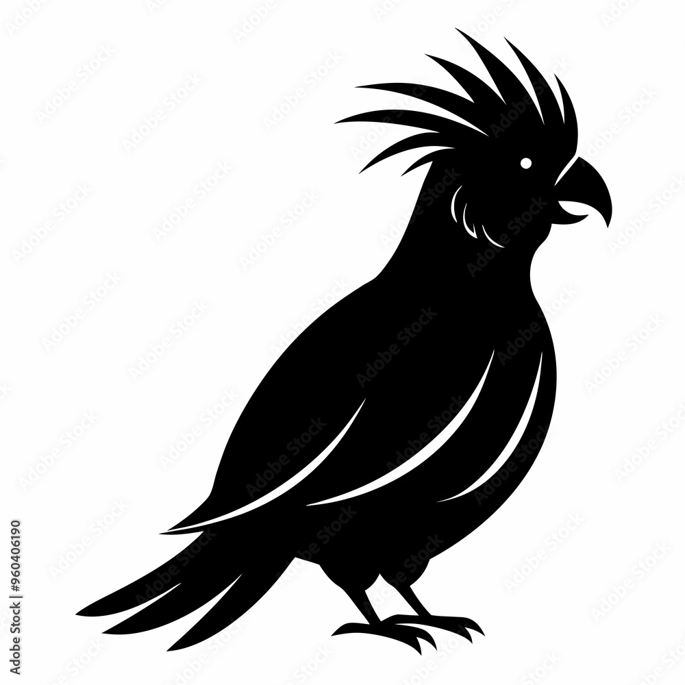 Fototapeta premium Cockatiel Black silhouette
