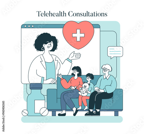Medical Technology. Flat Vector Illustration