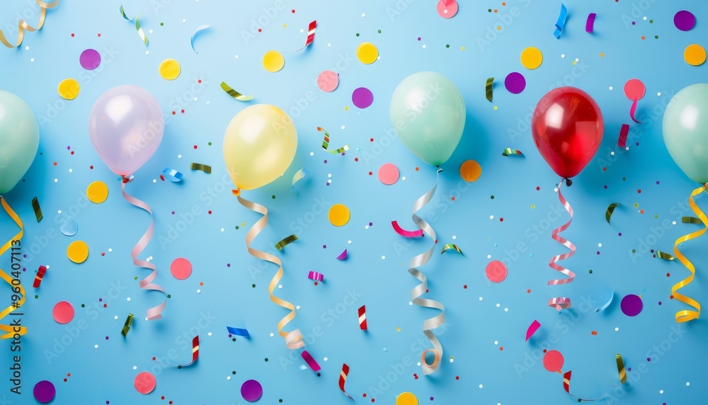 Blue Birthday Bash: A Festive Mix of Decorations, Balloons, and Streamers Blue Birthday Bash: A Festive Mix of Decorations, Balloons, and Streamers