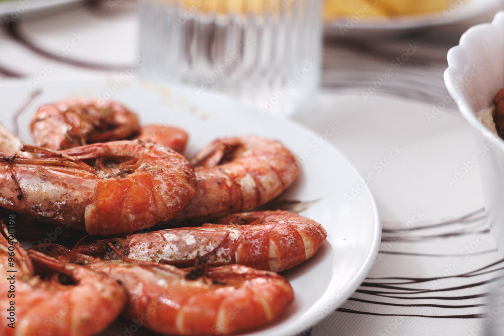 Grilled prawns: a popular tapa in Spain Grilled prawns: a popular tapa in Spain