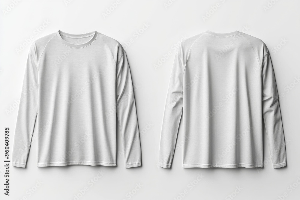White Long Sleeve Tshirt Mockup Isolated created with Generative AI White Long Sleeve Tshirt Mockup Isolated created with Generative AI