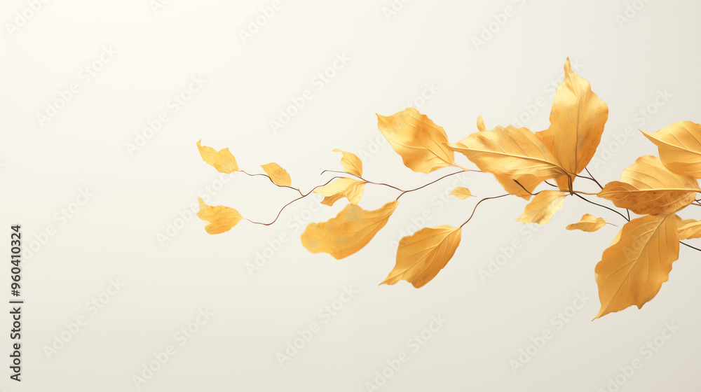 Ambiance automnale, feuilles oranges, jaunes, or sur un fond blanc. Automne, hiver, feuilles mortes. Pour conception et création graphique. Ambiance automnale, feuilles oranges, jaunes, or sur un fond blanc. Automne, hiver, feuilles mortes. Pour conception et création graphique.