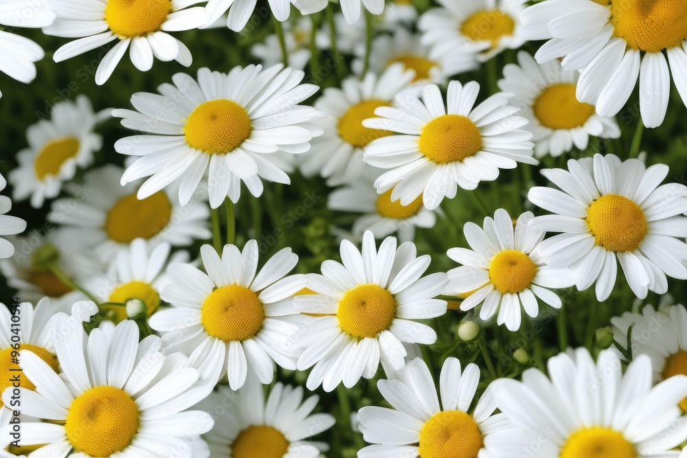 Chamomile in full bloom, entire plant showcased, isolated against a pure white backdrop, captured with full depth of field, highly detailed, studio lighting Chamomile in full bloom, entire plant showcased, isolated against a pure white backdrop, captured with full depth of field, highly detailed, studio lighting