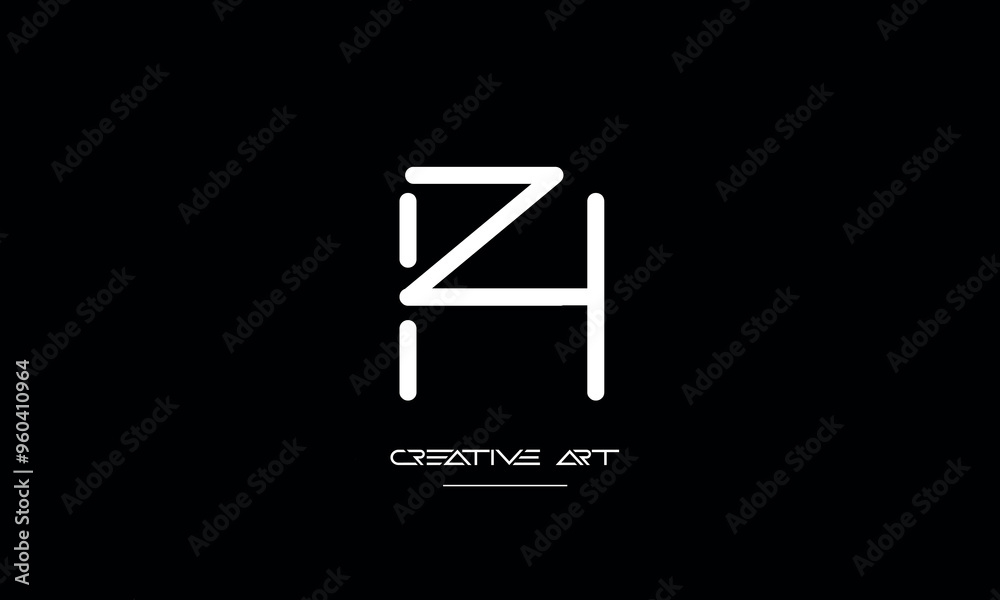 HZ, ZH, H, Z abstract letters logo monogram HZ, ZH, H, Z abstract letters logo monogram