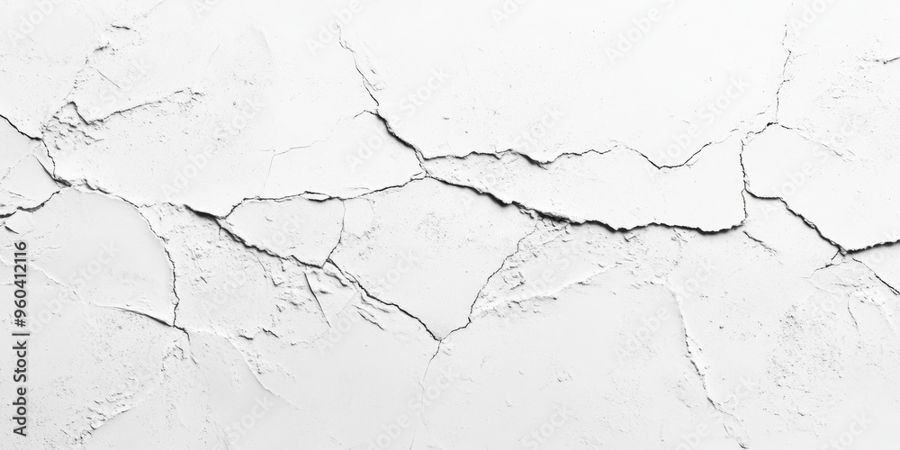 Fototapeta premium Detailed textures of smooth white concrete with cracks and imperfections in a realistic setting