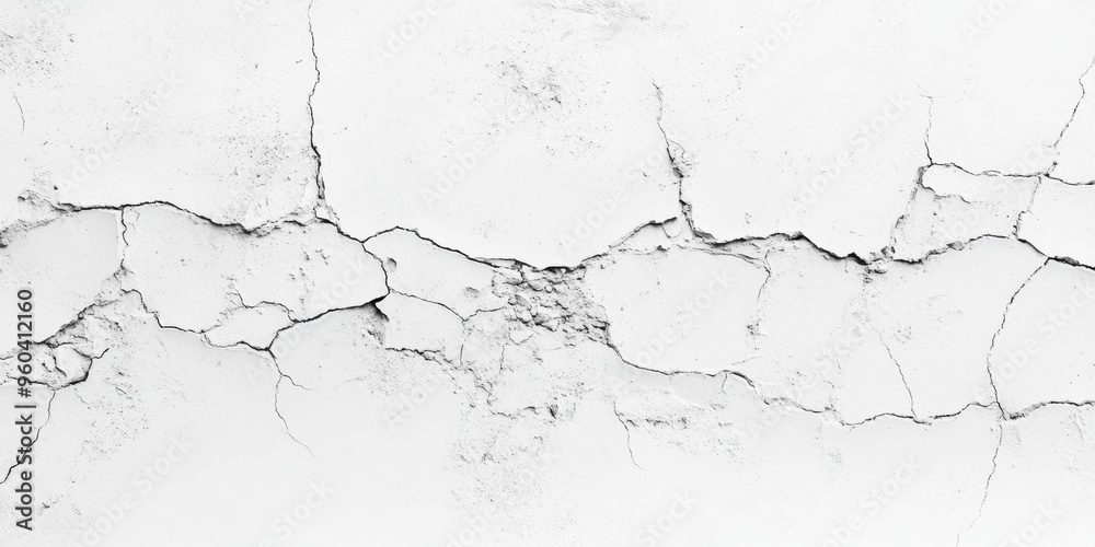 Fototapeta premium Smooth white concrete texture emphasizing fine cracks and imperfections in a realistic setting