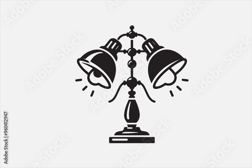 A lamp black color with white background