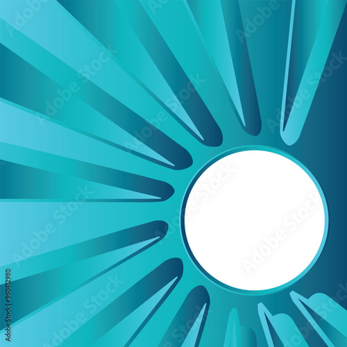 circle of aqua blue colour abstract background Gradient background.