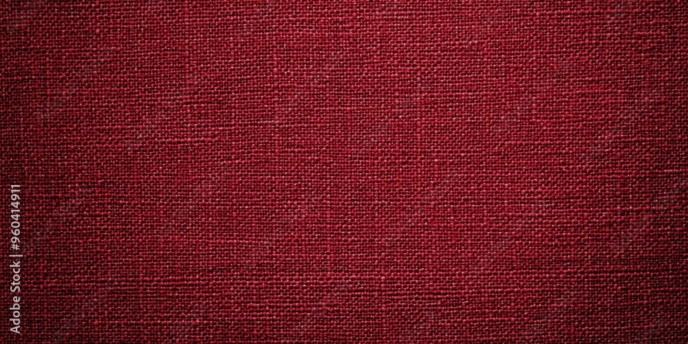 Fototapeta premium Textured red canvas background with visible fabric weave creating a rough and coarse appearance