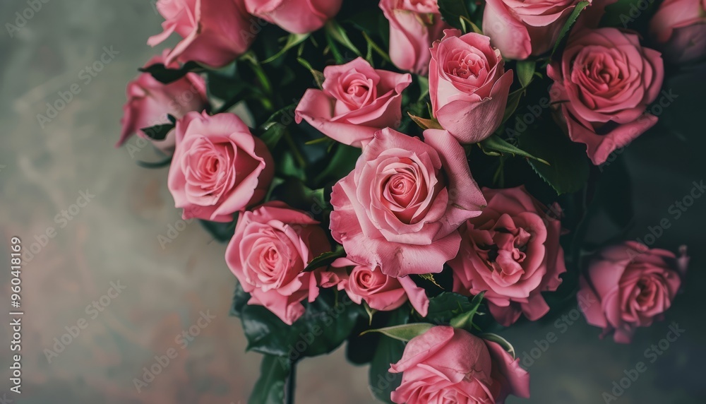 Love Blooms: A Valentine's Day Bouquet of Pink Roses Love Blooms: A Valentine's Day Bouquet of Pink Roses