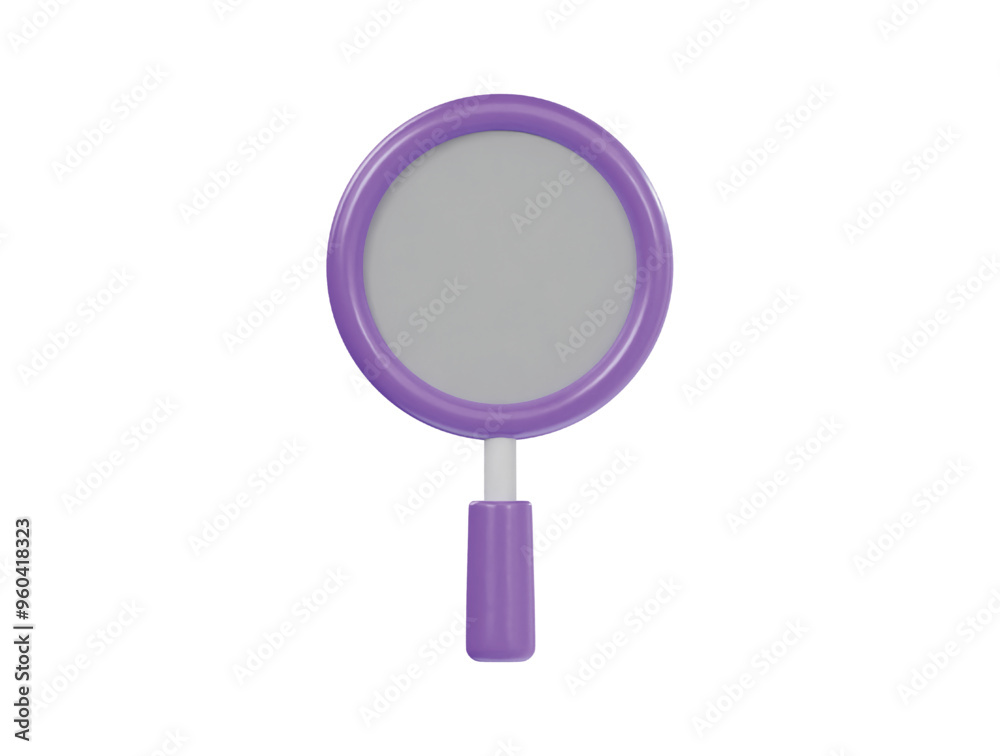 Magnifying glass icon 3d render illustration Magnifying glass icon 3d render illustration
