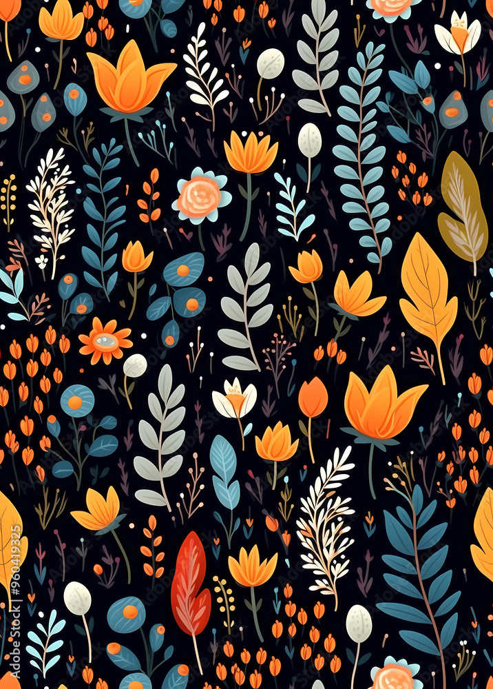 seamless pattern with leaves seamless pattern with leaves