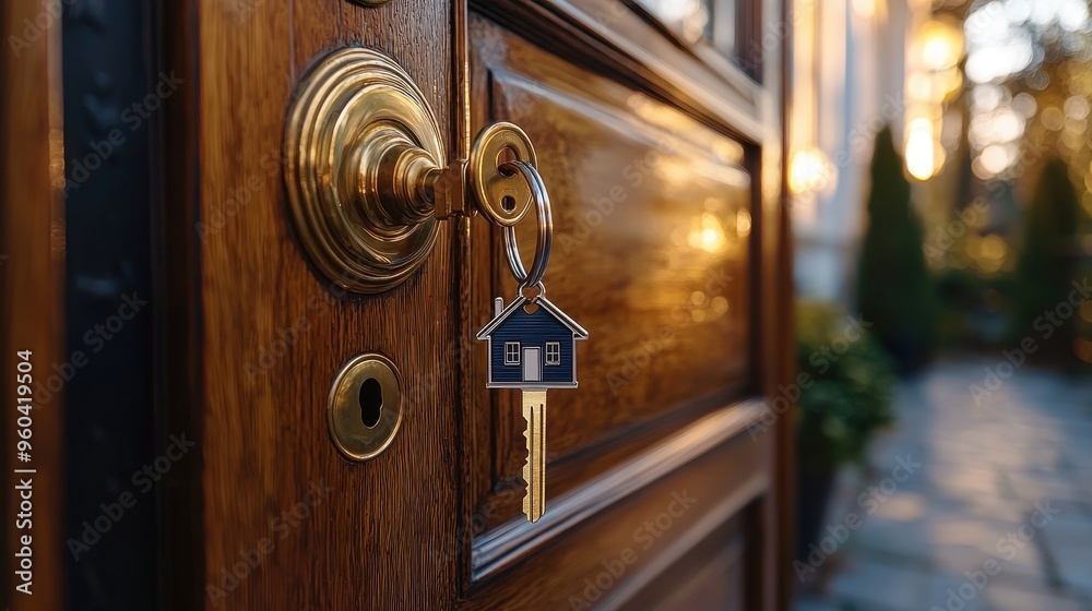 Unlocking the Dream: Key to New Home Ownership Concept with House Keychain Unlocking the Dream: Key to New Home Ownership Concept with House Keychain