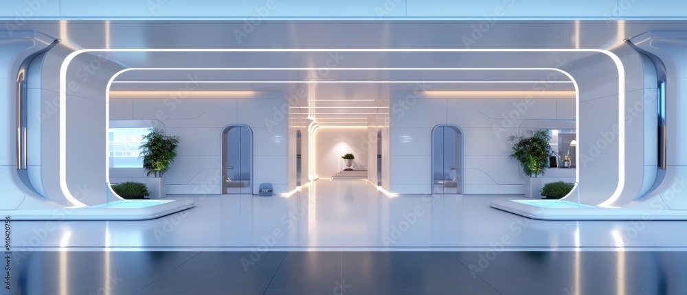 Futuristic Office Building - of Modern and Sleek Corporate Architecture with Contemporary Interiors Futuristic Office Building - of Modern and Sleek Corporate Architecture with Contemporary Interiors