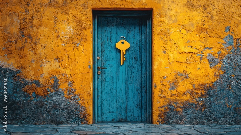 Unlocking New Beginnings - Real Estate Concept with Key, Open Door, and Modern Interior Symbolizing Fresh Start Unlocking New Beginnings - Real Estate Concept with Key, Open Door, and Modern Interior Symbolizing Fresh Start