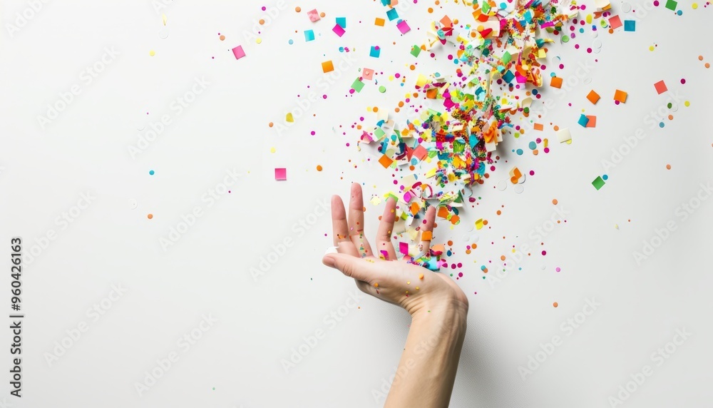 Joyous Jubilee: Creative Anniversary Celebration with Colorful Confetti Joyous Jubilee: Creative Anniversary Celebration with Colorful Confetti