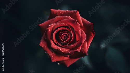 Detailed shot of a red rose #960428525