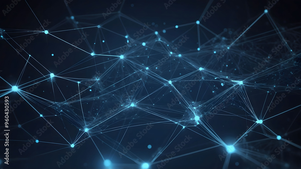 abstract background close-up neural network connected lines glowing dots technology design abstract background close-up neural network connected lines glowing dots technology design