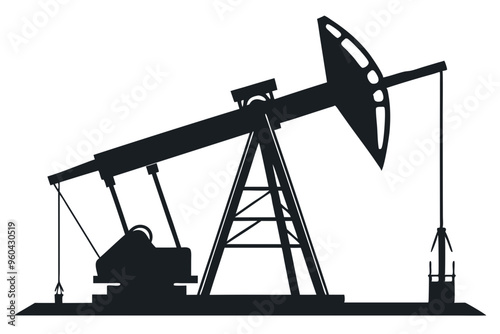 Oil pump silhouette vector illustration 
