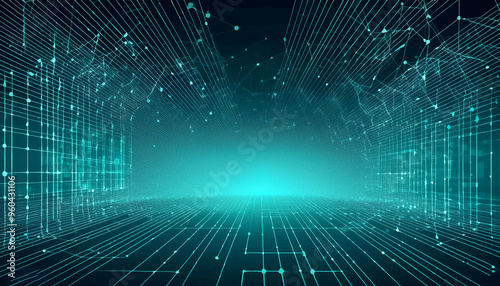 Digital Background for Showcasing Network Capabilities and Technological Processes