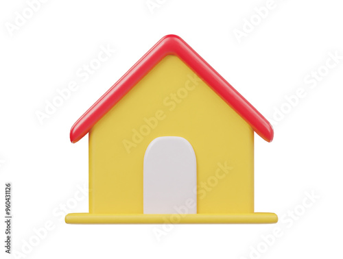 Home icon 3d render illustration