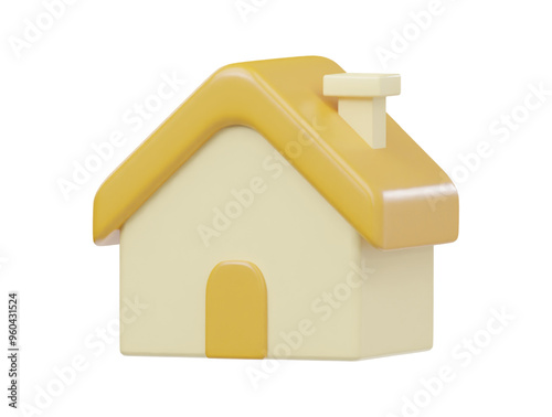 Home icon 3d render illustration