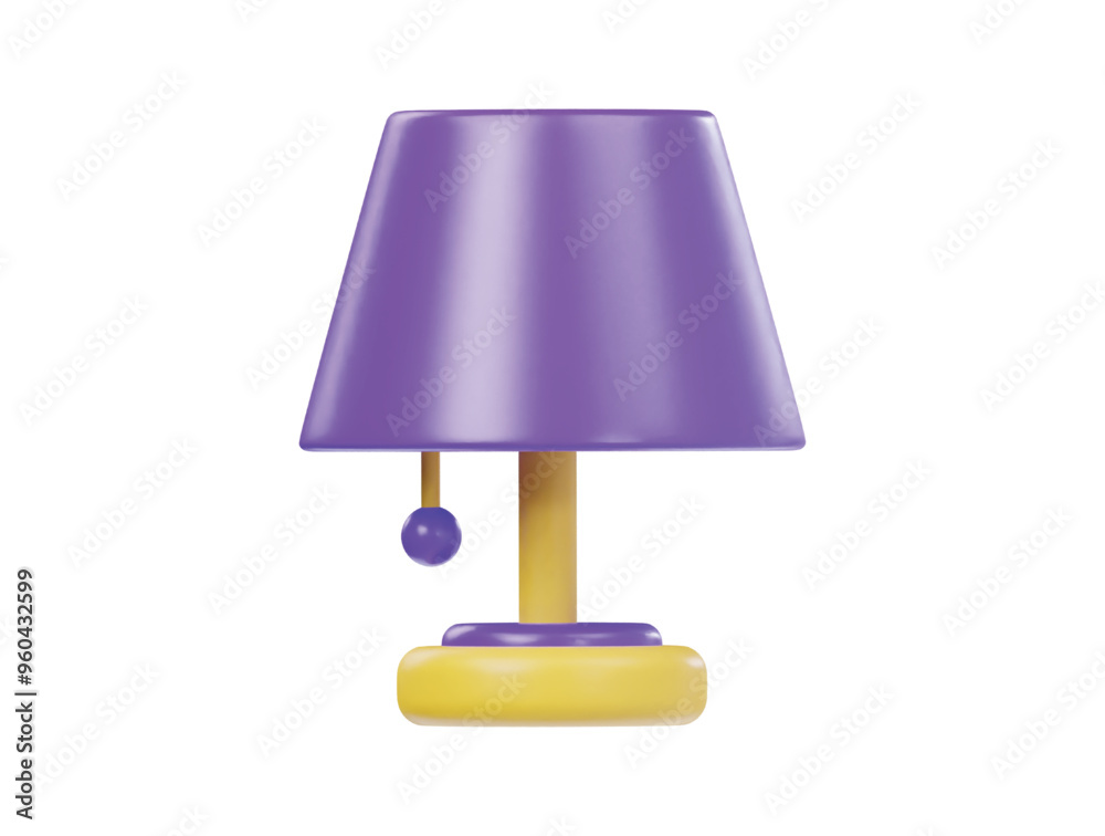 Table lamp icon 3d render illustration Table lamp icon 3d render illustration