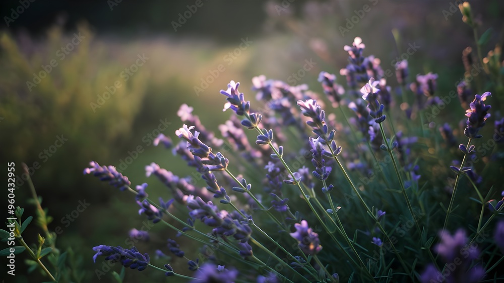 Obraz premium cluster of lavender flowers in the morning