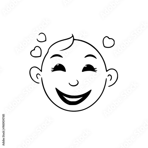 happy smiling face vector illustration