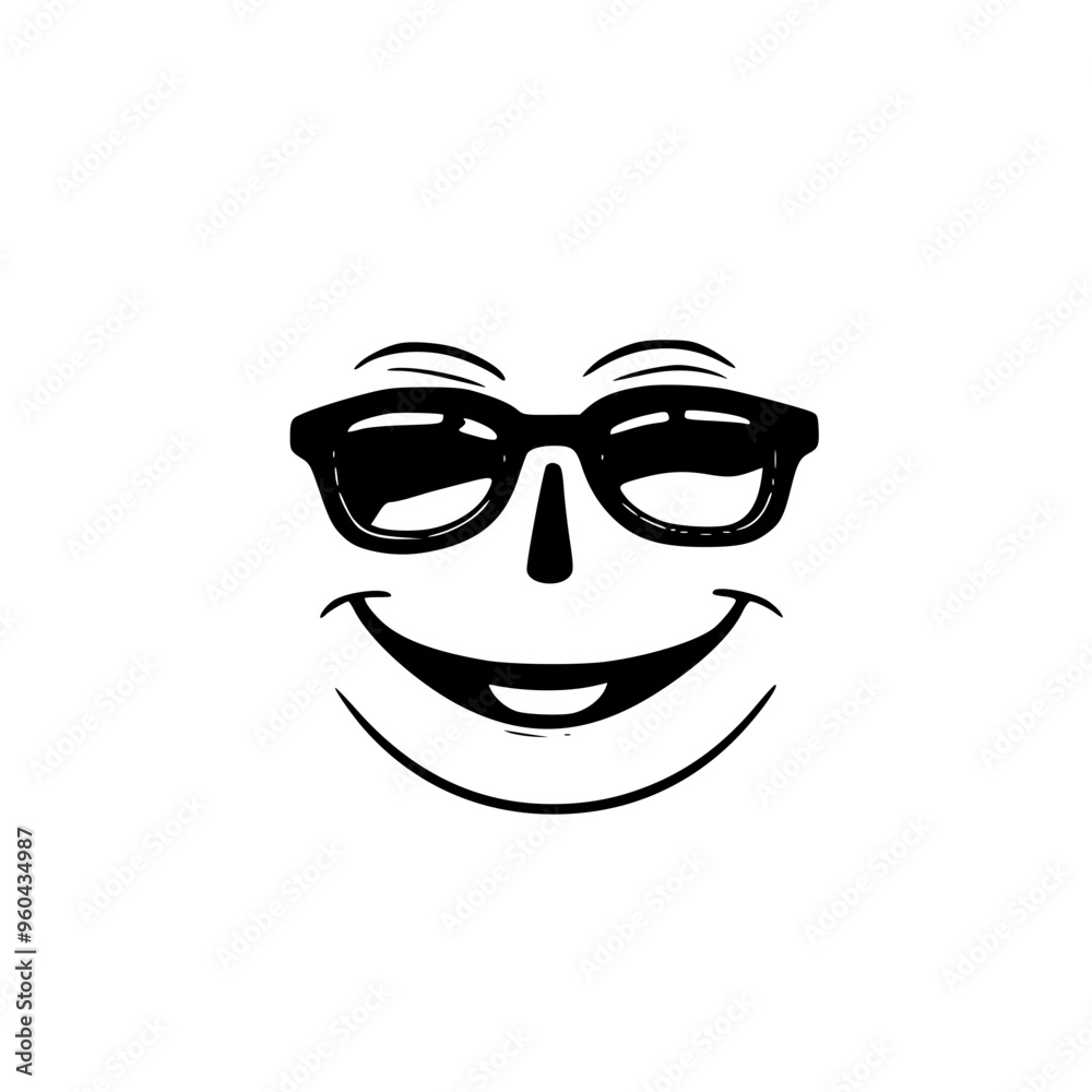 funny face with glasses funny face with glasses