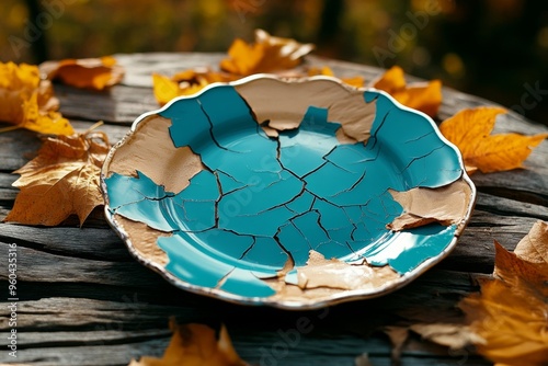 Broken plate, impermanence of objects, lifeâ€™s fleeting nature reminds us that all material things are temporary