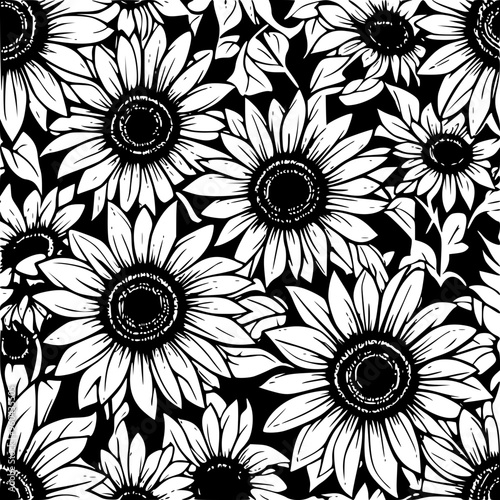 black and white seamless pattern