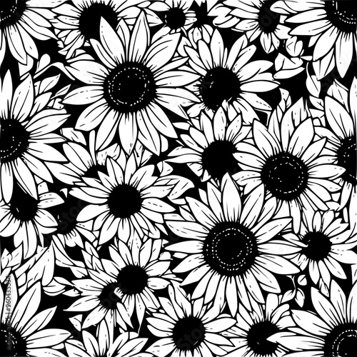 black and white seamless pattern