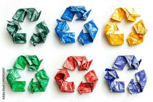 recycle icon on white background.